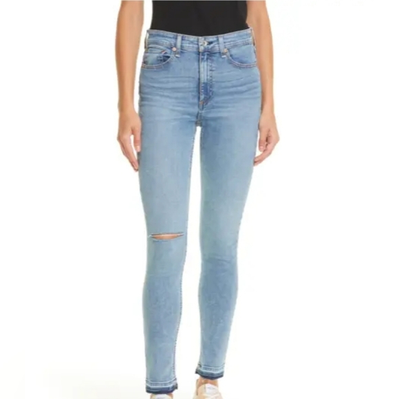 rag & bone NWT Nina High Rise Release Raw Skinny Jeans Montrose 24 Womens - Picture 5 of 16